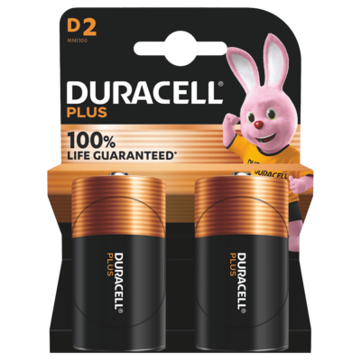 BLISTER 2 PILAS DURACELL PLUS POWER D (LR20) K2