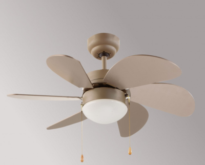 VENTILADOR TECHO FM VT-90 6P 75CM MADERA/GRIS