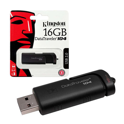 MEMORIA USB KINGSTON 16GB USB 2.0 NEGRO