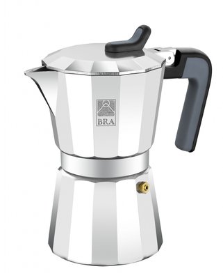 CAFETERA BRA DELUXE2 ALUMINIO 12T VITRO