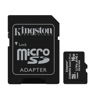TARJETA MICRO SD KINGSTON 16GB CANVAS SELECT CL10