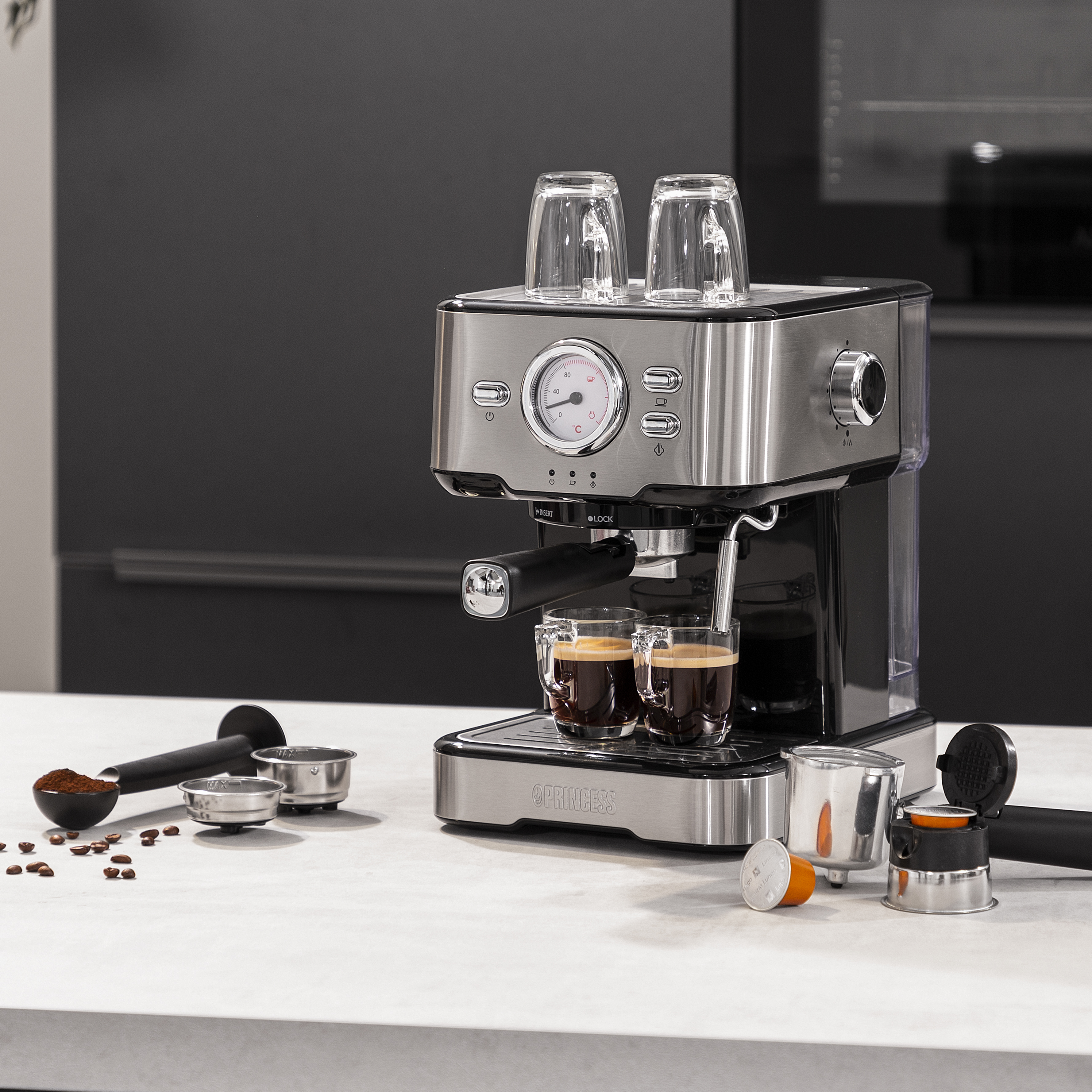 CAFETERA EXPRESS PRINCESS 249412 20BAR CAPSU ComercialPrieto