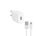CARGADOR RED KSIX LC0925CD02 2.1A+CABLE IPHONE