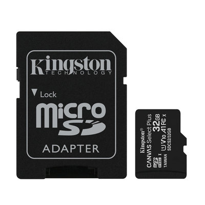 TARJETA MICRO SD KINGSTON 32GB CANVAS SELECT CL10