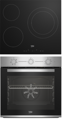 HORNO+VITRO BEKO BBSE12120XD MULTIF6.A INOX C/LIMPIEZA VAPOR