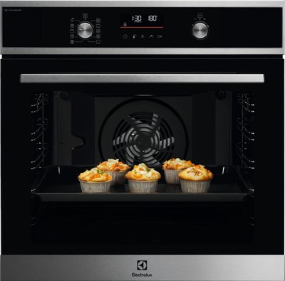 .AT.HORNO ELECTROLUX EOD6P77X MULTIF.9 A+ CRIST.NGO/INOX C/VAPOR PIROL
