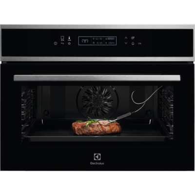 .AT.HORNO COMPACTO ELECTROLUX EVE8P21X MULTIF.19 A+ CRIST.NGO/INOX