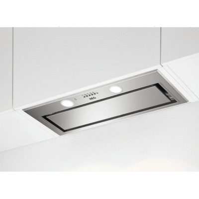 .AT.CAMPANA DECORATIVA INTEGRABLE AEG DGE5861HM 80CM 580M/H INOX