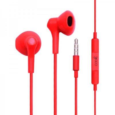 AURICULAR COOL BORA STEREO 3,5MM C/MICRO ROJO