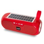 ALTAVOZ COOL GLASGOW ROJO 10W BLUETOOTH C/PANEL SOLAR