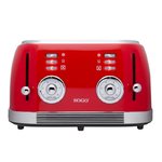 TOSTADOR RETRO SOGO TOS-SS-5465 PAN MOLDE 4 RAN 1500W ROJO