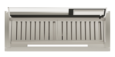 .AT.CAMPANA INT. NODOR NORBREEZE BISE 900 SS 8353 90CM A INOX 735M3/H