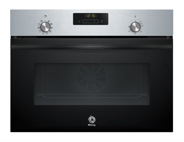.AT.HORNO COMPACTO BALAY 3CB4130X3 MULT.7 A HIDRO 45CM 47L CRIST.NGO INOX