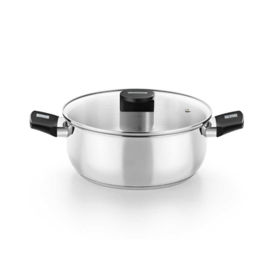 CACEROLA MONIX M240330 ELITE 30CM INOX C/TAPA CRISTAL