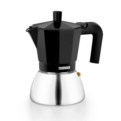 CAFETERA ITALIANA MONIX M863009 INDUCTION INOX 9 TAZAS BLACK
