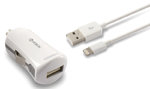 CARGADOR COCHE KSIX IPHONE 2, 4A+CABLE B0914CR02