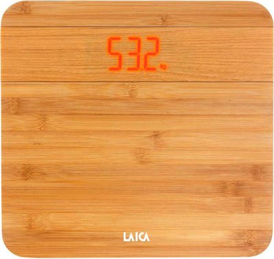 BASCULA BAÑO LAICA PS1067D 150KG.ELEC.MADERA BAMBO