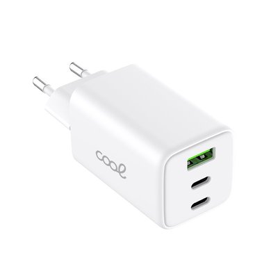CARGADOR RED COOL ULTRA FAST PD PORT X3 2X TIPO-C + 1X USB 65W GAN BCO