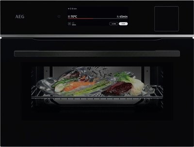 .AT.HORNO COMPACTO AEG TP9SK821B MULT.27 A+ HYDRO WIFI 45CM 45L CRIST.NGO INOX