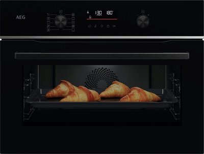 .AT.HORNO COMPACTO AEG TA5PK401B MULT.9 A+ PIRO WIFI 45CM 45L CRIST.NGO INOX