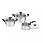 SET OLLAS TEFAL E308S674 OLLAS 18/20CM CACEROLA 16CM TAPAS CRISTAL