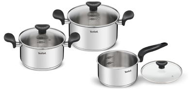 SET OLLAS TEFAL E308S674 OLLAS 18/20CM CACEROLA 16CM TAPAS CRISTAL