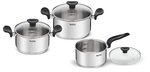 SET OLLAS TEFAL E308S674 OLLAS 18/20CM CACEROLA 16CM TAPAS CRISTAL