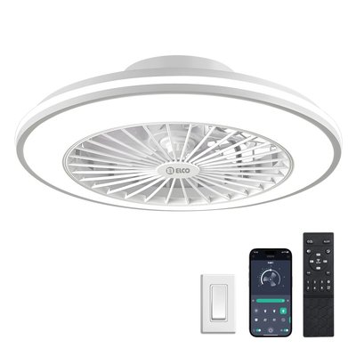 VENTILADOR TECHO ELCO PV-49C 7 ASPAS 40W MOTOR DC 49CM