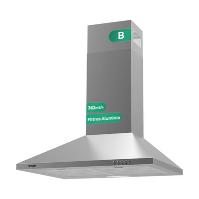 CAMPANA SVAN SCPP601BX 60CM B INOX 361,9M3/H