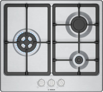 .AT.PLACA GAS BOSCH PGC6B5K90 3F C/WOK 60CM INOX