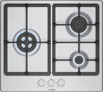 .AT.PLACA GAS BOSCH PGC6B5K90 3F C/WOK 60CM INOX