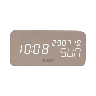 RELOJ DESPERTADOR ELCO ED76B BCO.DIG. CALENT/TEMP