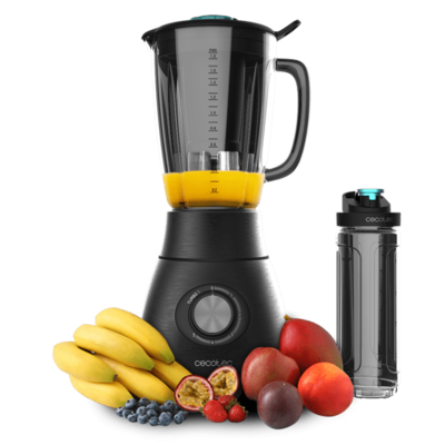 BATIDORA VASO CECOTEC 04310 POWER BLACK TITANIUM 1800W 1,8L C/BOTELLA