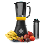 BATIDORA VASO CECOTEC 04310 POWER BLACK TITANIUM 1800W 1,8L C/BOTELLA