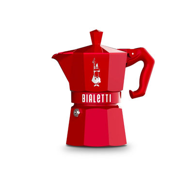 CAFETERA ITALIANA BIALETTI 0009056 MOKA EXCLUSIVE ROJA 6T VITRO