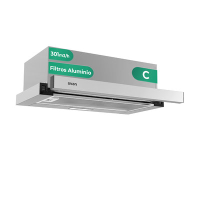 CAMPANA TELESCOPICA SVAN SCPE602AX 60CM INOX 301m/h