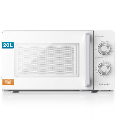 MICROONDAS LIBRE INS GRUNKEL MWG-20MG CON GRILL 700W (900W-GRILL) 20L BLANCO