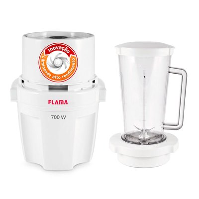 PICADORA FLAMA 1706FL 700W 200G VASO 1.25L BLANCO CABLE