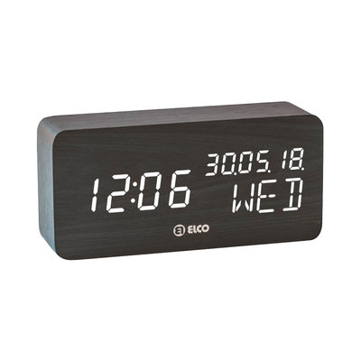 RELOJ DESPERTADOR ELCO ED76N NEGO DIG. CALENT/TEMP
