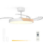 VENTILADOR TECHO GRUNKEL SKYDUAL42 106CM 30W LED 24W 6 VEL.MADERA/BCO