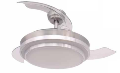 VENTILADOR TECHO FM VT-SENZA PLUS 107CM DC RETRACTIL C/MANDO SILVER