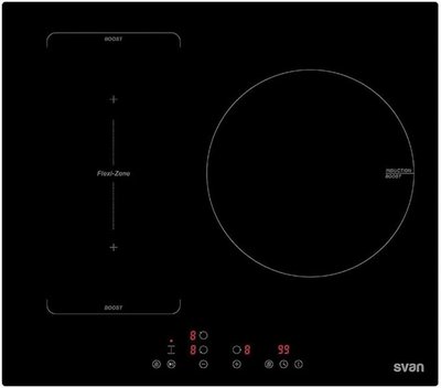 .AT.ENCIMERA INDUCCIÓN SVAN SIFZ3600 3 FUEGOS 6600W FLEX 60CM