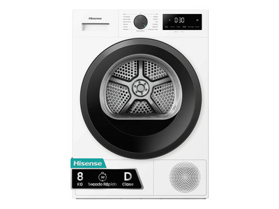 SECADORA BOMBA CALOR HISENSE DH1I800UWDE 8KG D BLANCO AUTO DRY