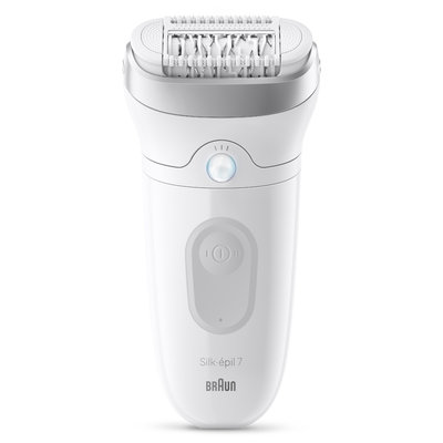 DEPILADORA BRAUN SILK-EPIL 7 SE7-000 WET&DRY 40 PINZAS 2 VEL. 40MIN PLATA