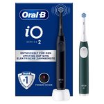 CEPILLO DENTAL ORAL-B IO 2 DUO CLEAN & CARE PACK 2 3 MODOS 2 CAB. NEGRO/VERDE SENSOR PRESIÓN